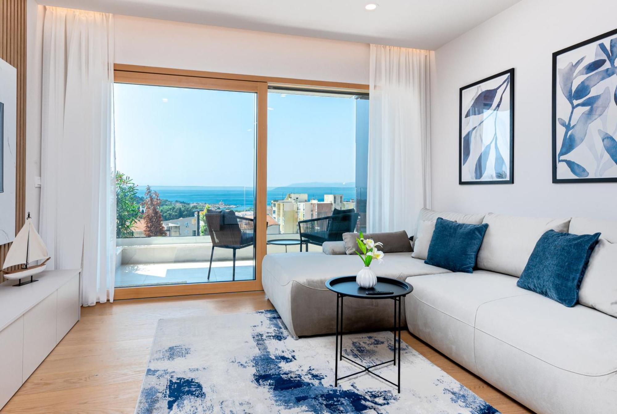 Luxury Adria Sea City & Mountain View Apartment Makarska Exterior photo