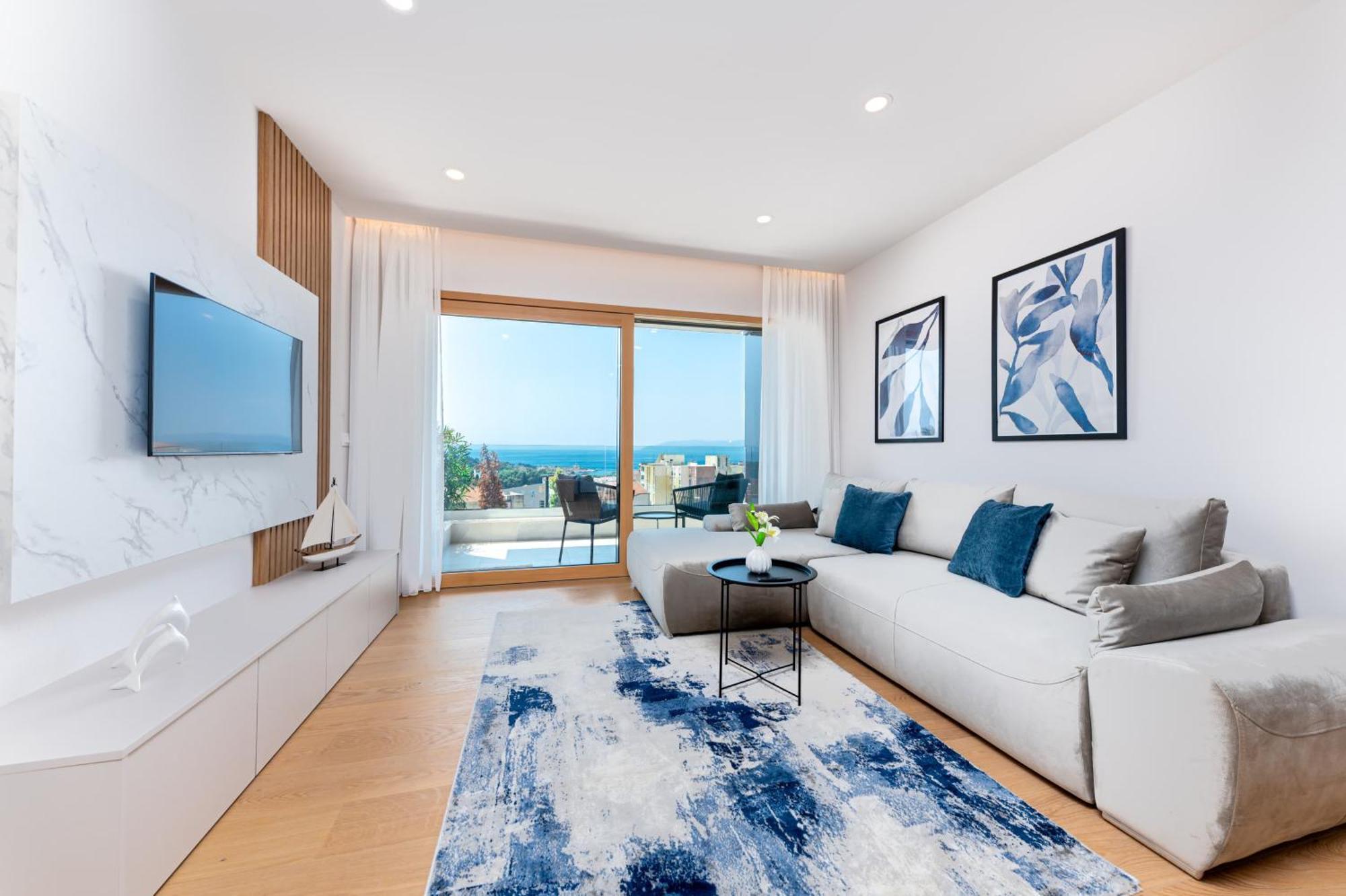 Luxury Adria Sea City & Mountain View Apartment Makarska Exterior photo
